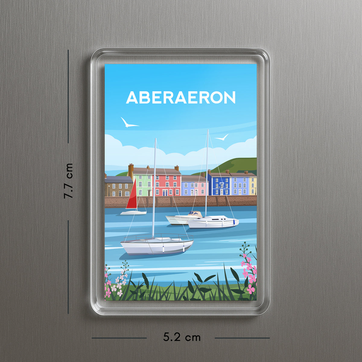 Aberaeron Wales Fridge Magnet | Welsh Souvenir | Ceredigion Travel Gift