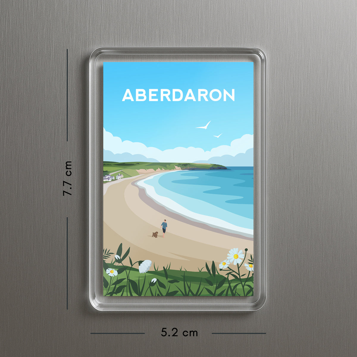 Aberdaron Wales Fridge Magnet | Welsh Souvenir | Llŷn Peninsula Travel Gift
