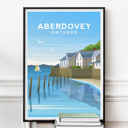 Aberdovey, Gwynedd North Wales Travel Print Typelab