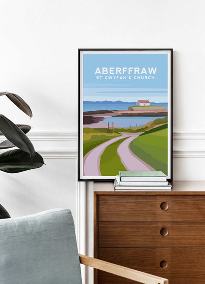 Aberffraw, Anglesey Wales Travel Print Typelab