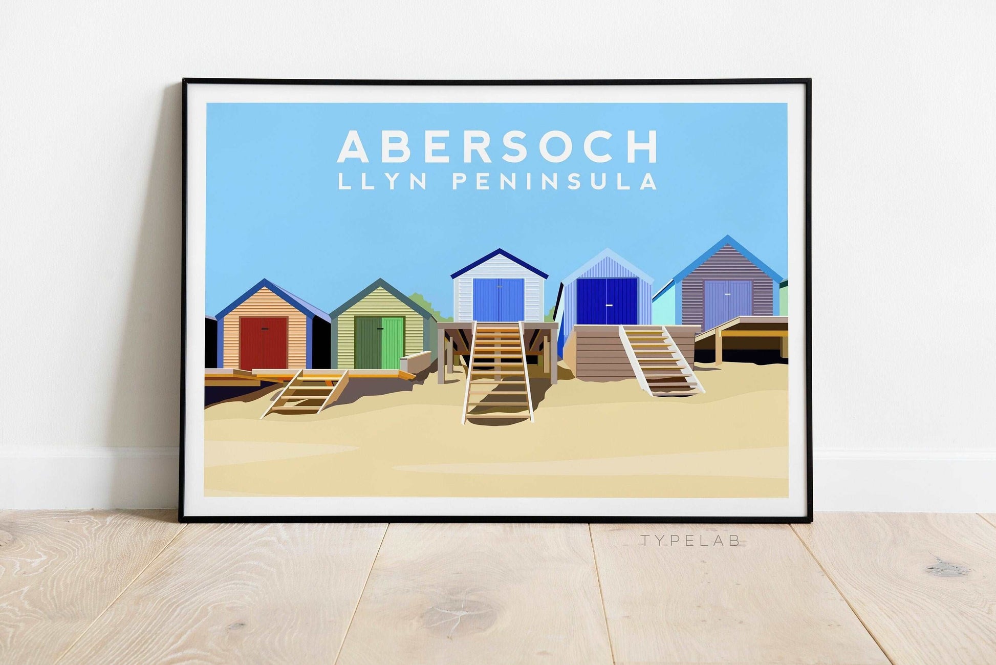 Abersoch, Llyn Peninsula Wales Landscape Print Typelab