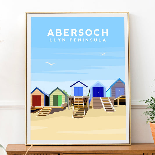 Abersoch, Llyn Peninsula Wales Travel Print Typelab