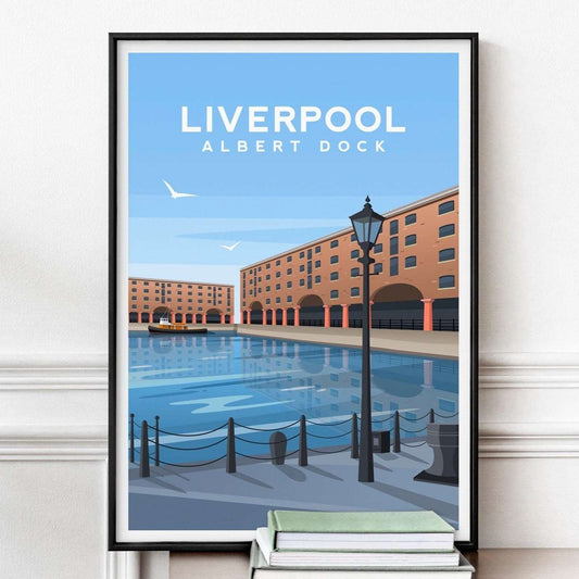 Albert Dock, Liverpool England Travel Print Typelab