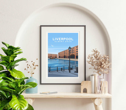 Albert Dock, Liverpool England Travel Print Typelab