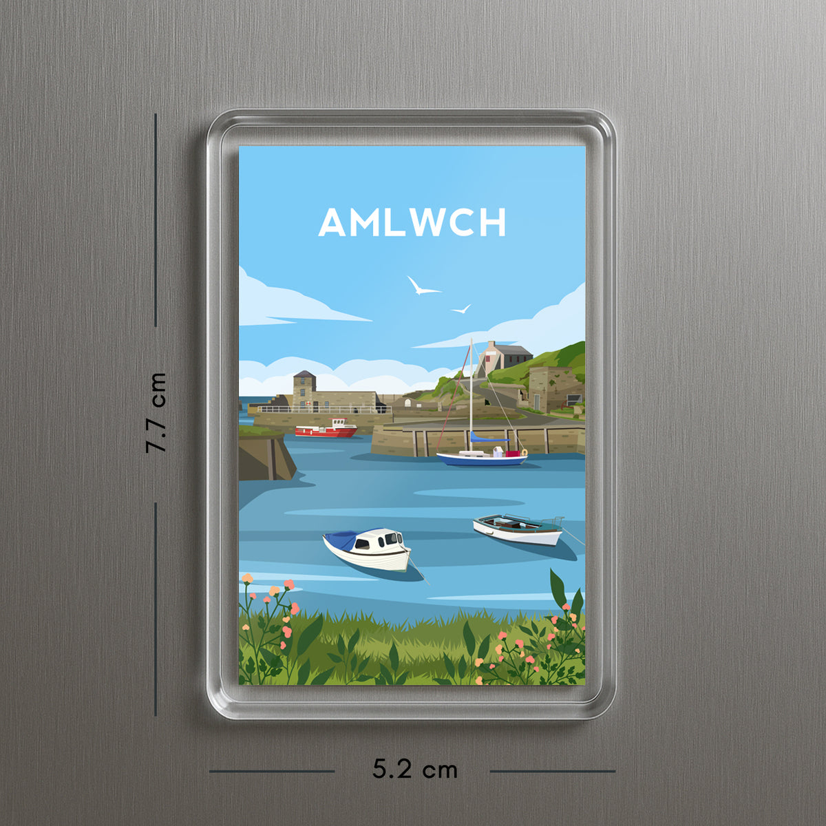 Amlwch Anglesey Fridge Magnet | Wales Souvenir | Welsh Travel Gift