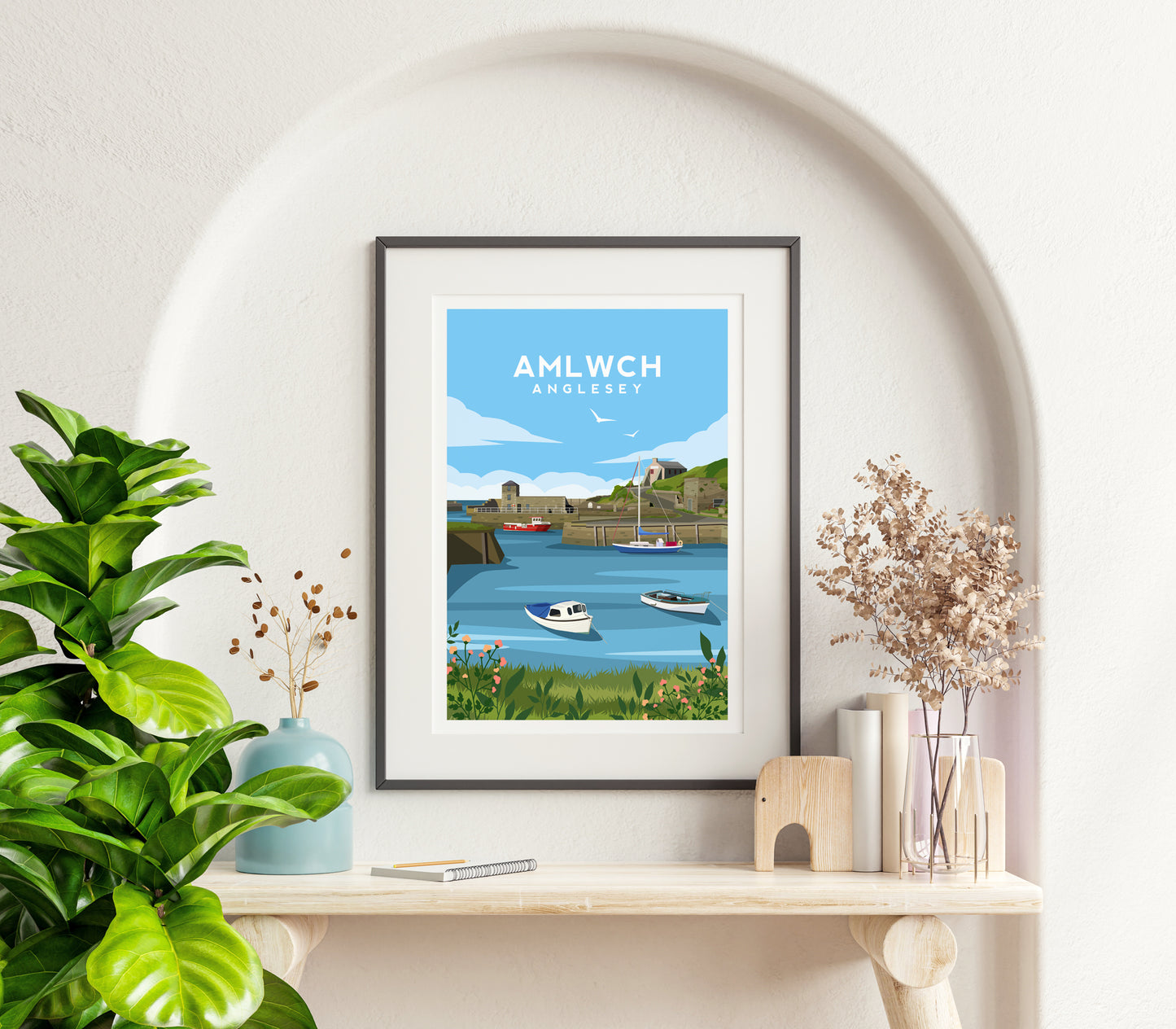 Amlwch Anglesey Print | Wales Coastal Travel Wall Art