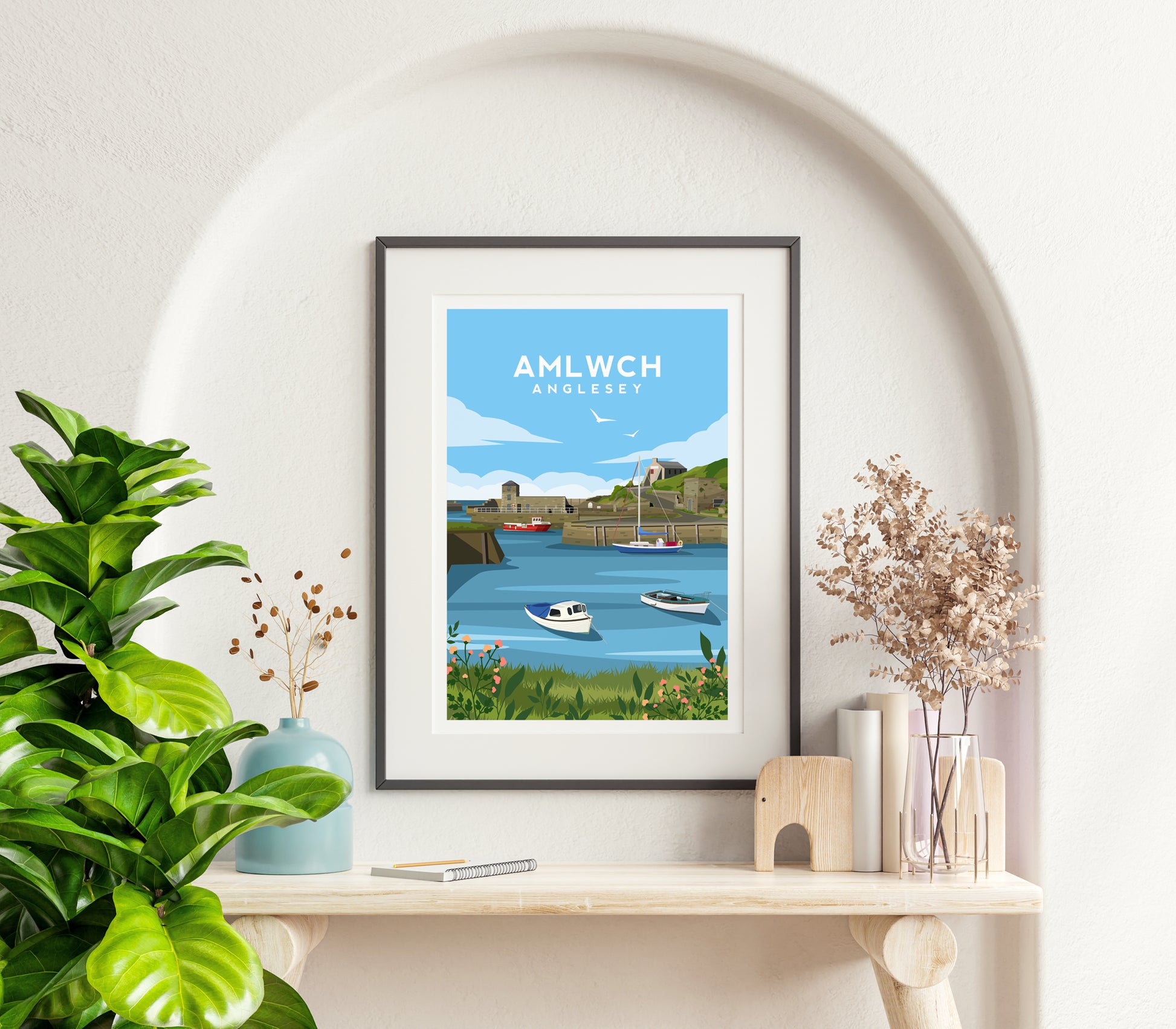 Amlwch Anglesey Print | Wales Coastal Travel Wall Art