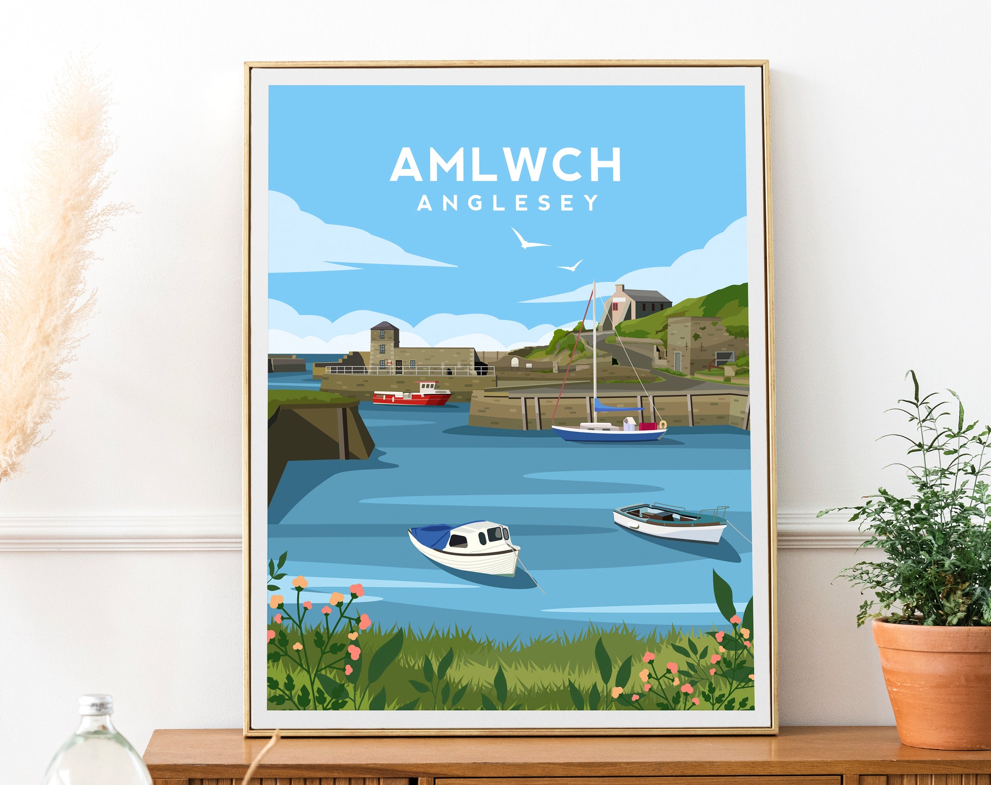 Amlwch Anglesey Print | Wales Coastal Travel Wall Art