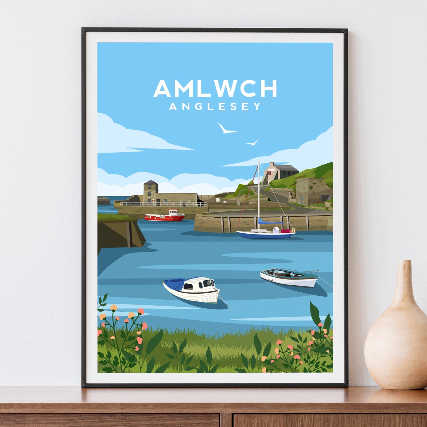 Amlwch Anglesey Print | Wales Coastal Travel Wall Art