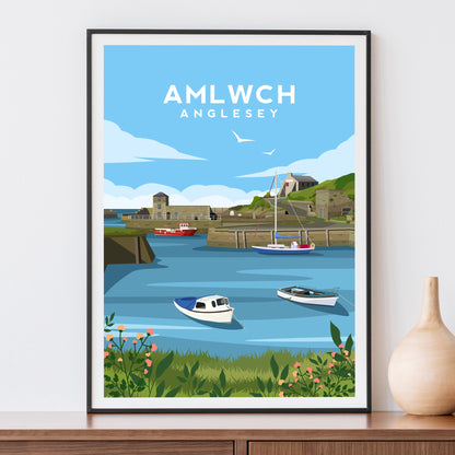 Amlwch Anglesey Print | Wales Coastal Travel Wall Art