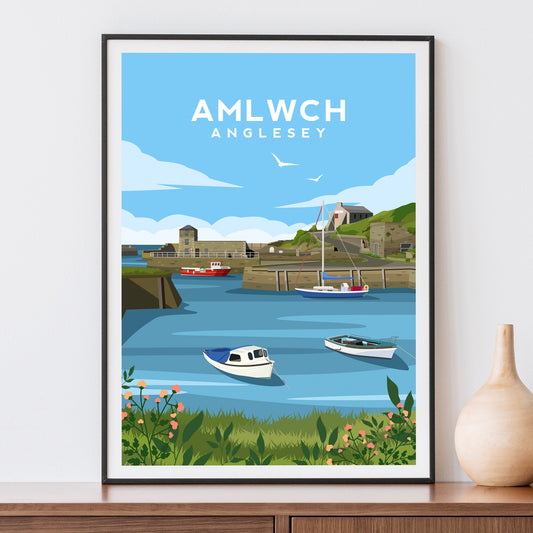Amlwch Anglesey Print | Wales Coastal Travel Wall Art