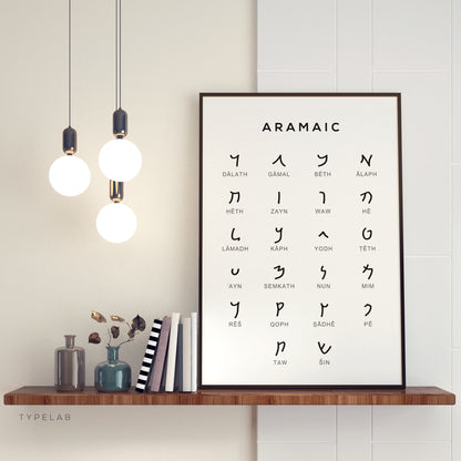 Aramaic Alphabet Print | Imperial Language Learning Wall Art