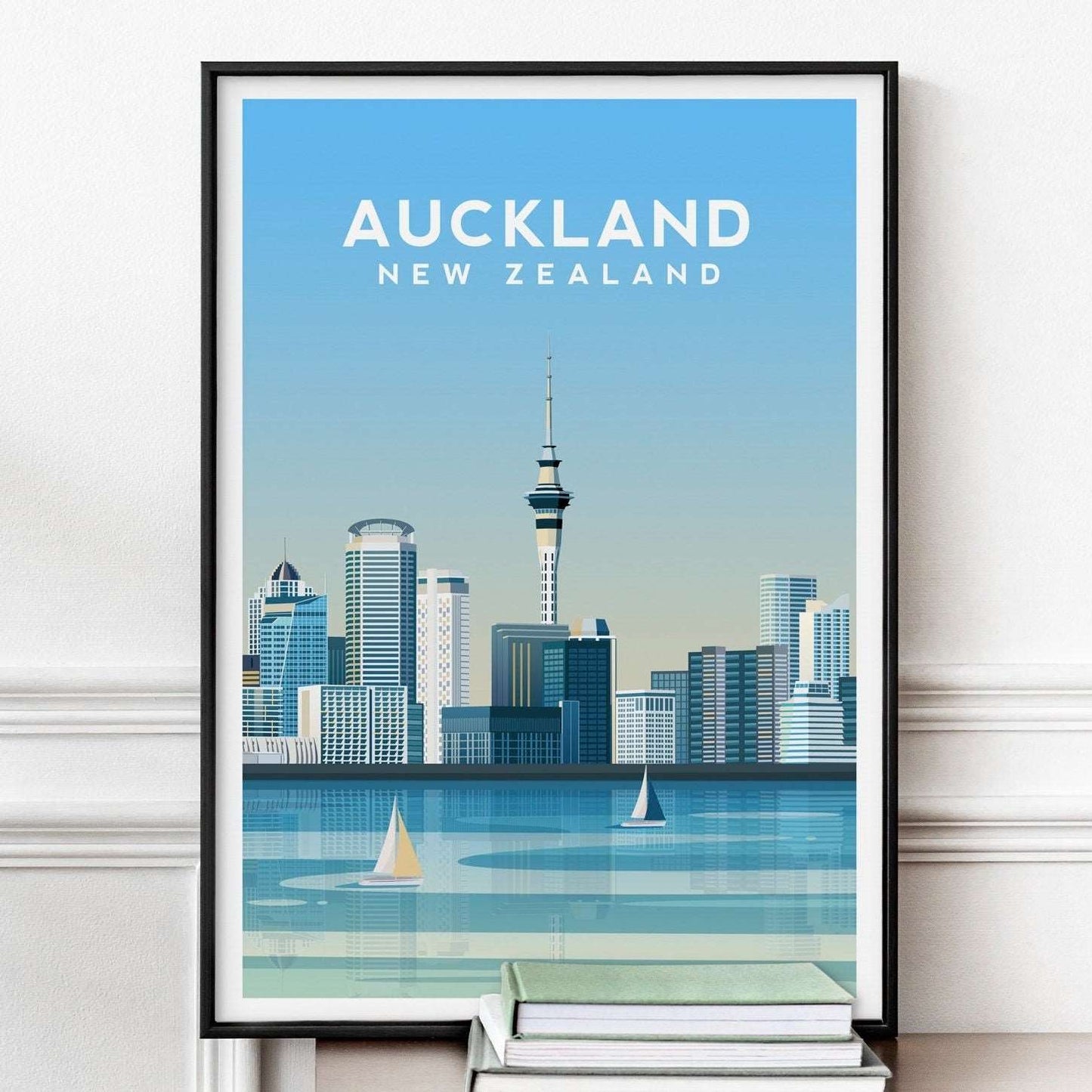 Auckland, New Zealand Travel Print Typelab