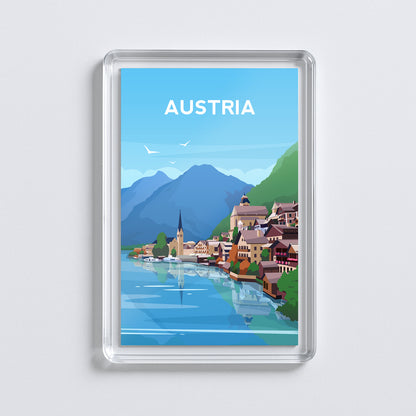 Austria Fridge Magnet | Hallstatt Village Travel Gift