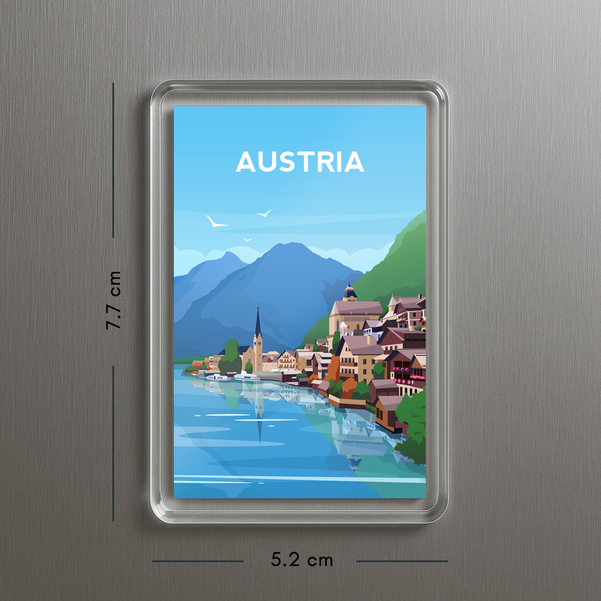 Austria Fridge Magnet | Hallstatt Village Travel Gift