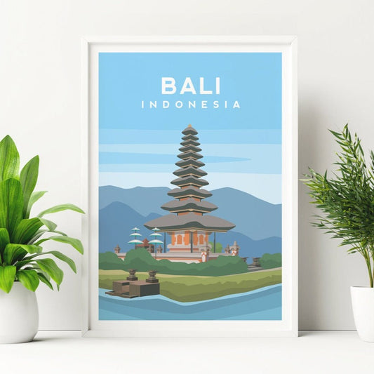 Bali, Indonesia Travel Print Typelab