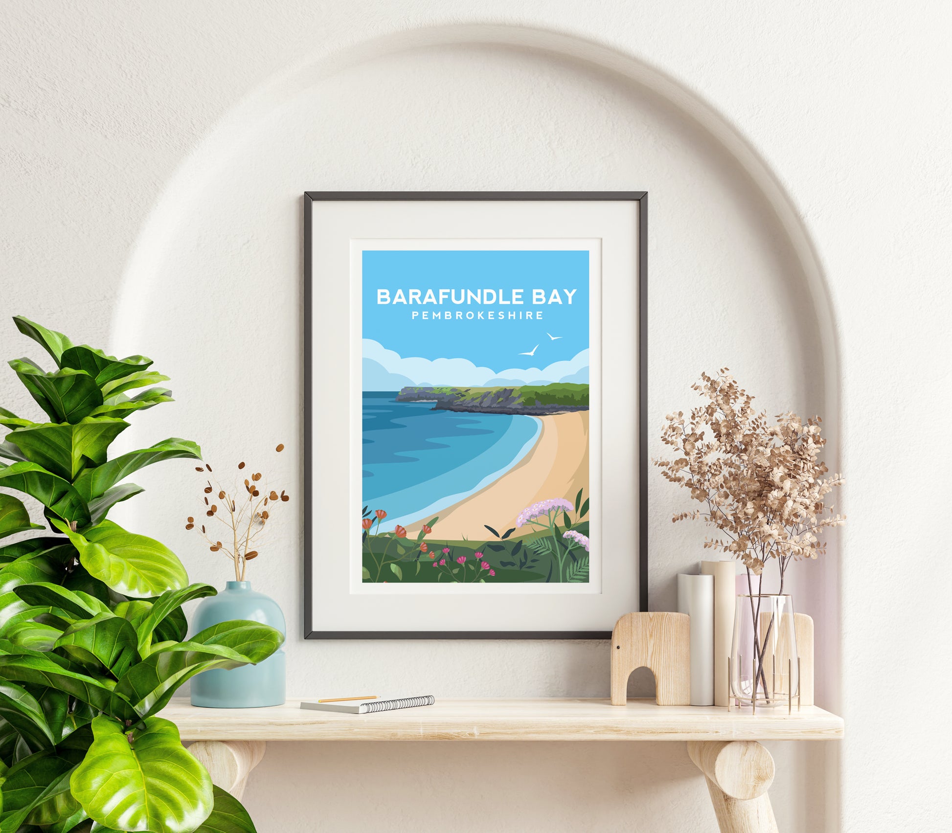 Barafundle Bay Print | Pembrokeshire Wales Beach Wall Art