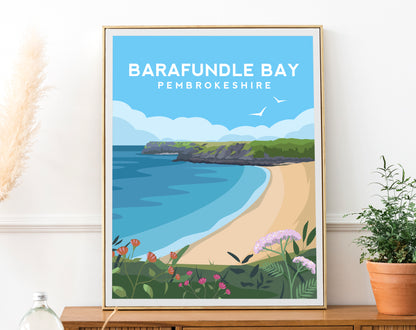 Barafundle Bay Print | Pembrokeshire Wales Beach Wall Art