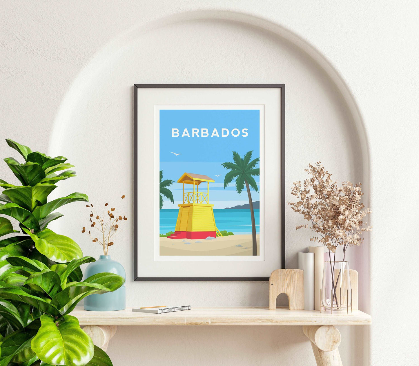 Barbados, Caribbean Travel Print Typelab