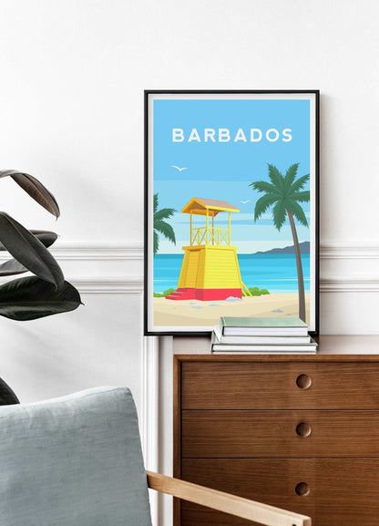 Barbados, Caribbean Travel Print Typelab