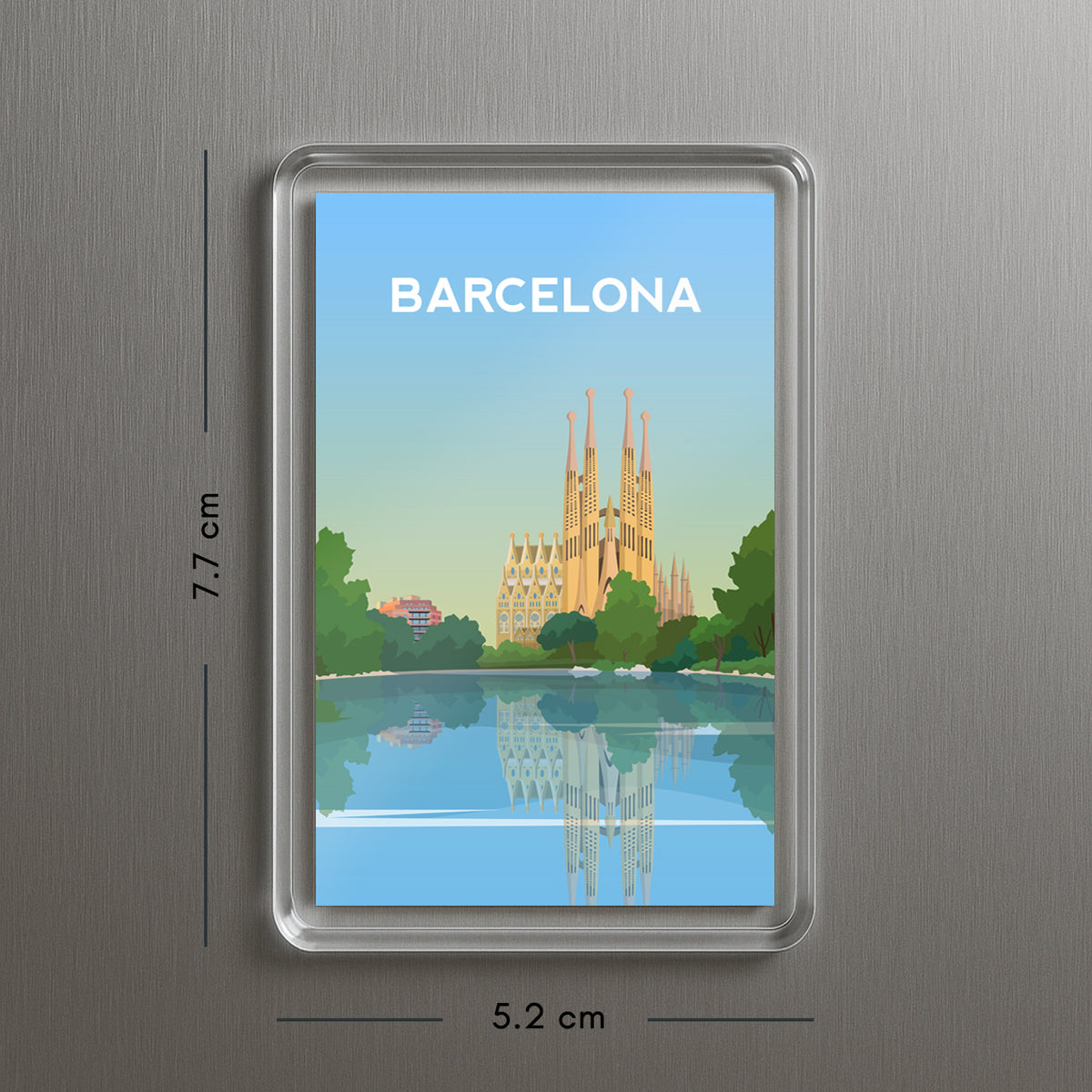 Barcelona Fridge Magnet | Spain Sagrada Familia Travel Gift