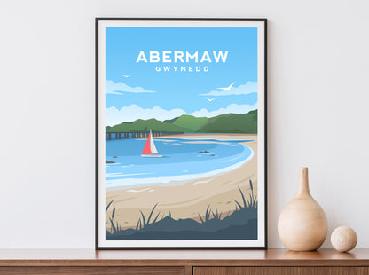Barmouth, North Wales Travel Print Typelab