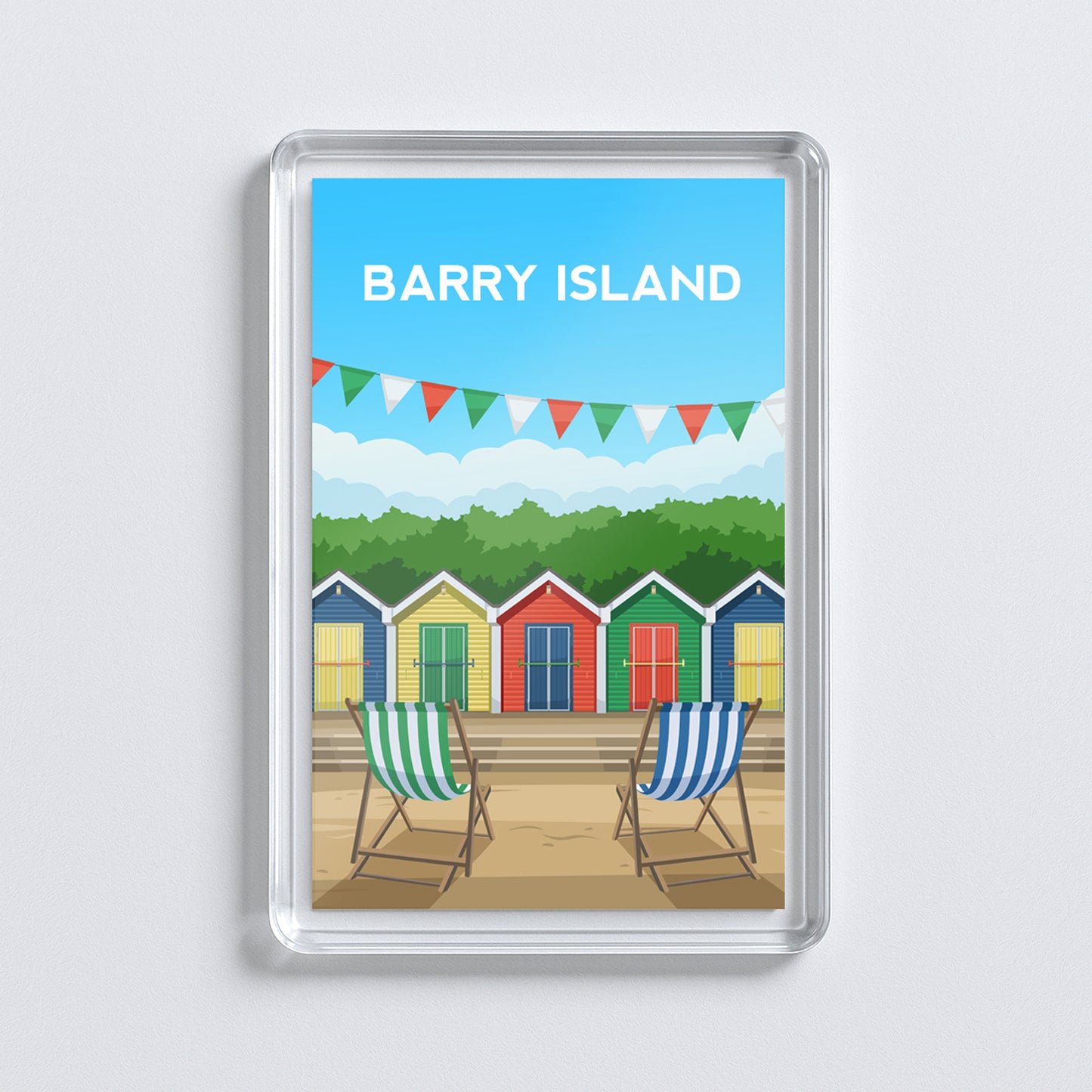 Barry Island Wales Fridge Magnet | Welsh Souvenir | Beach Hut Travel Gift