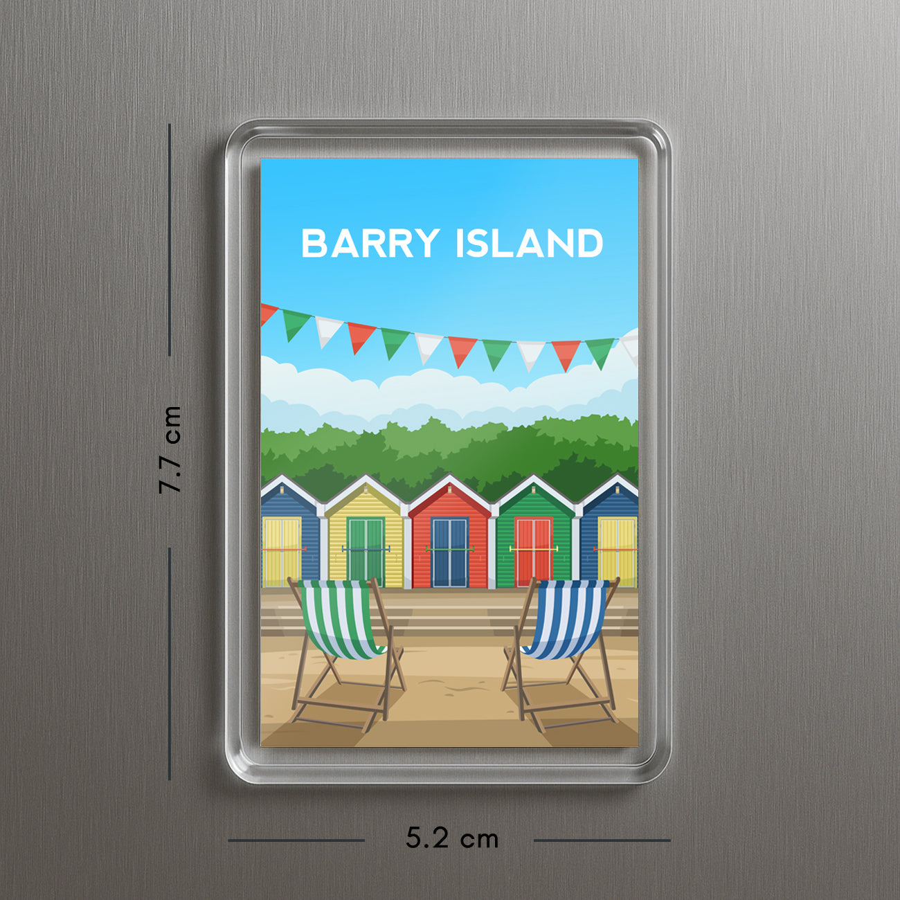 Barry Island Wales Fridge Magnet | Welsh Souvenir | Beach Hut Travel Gift