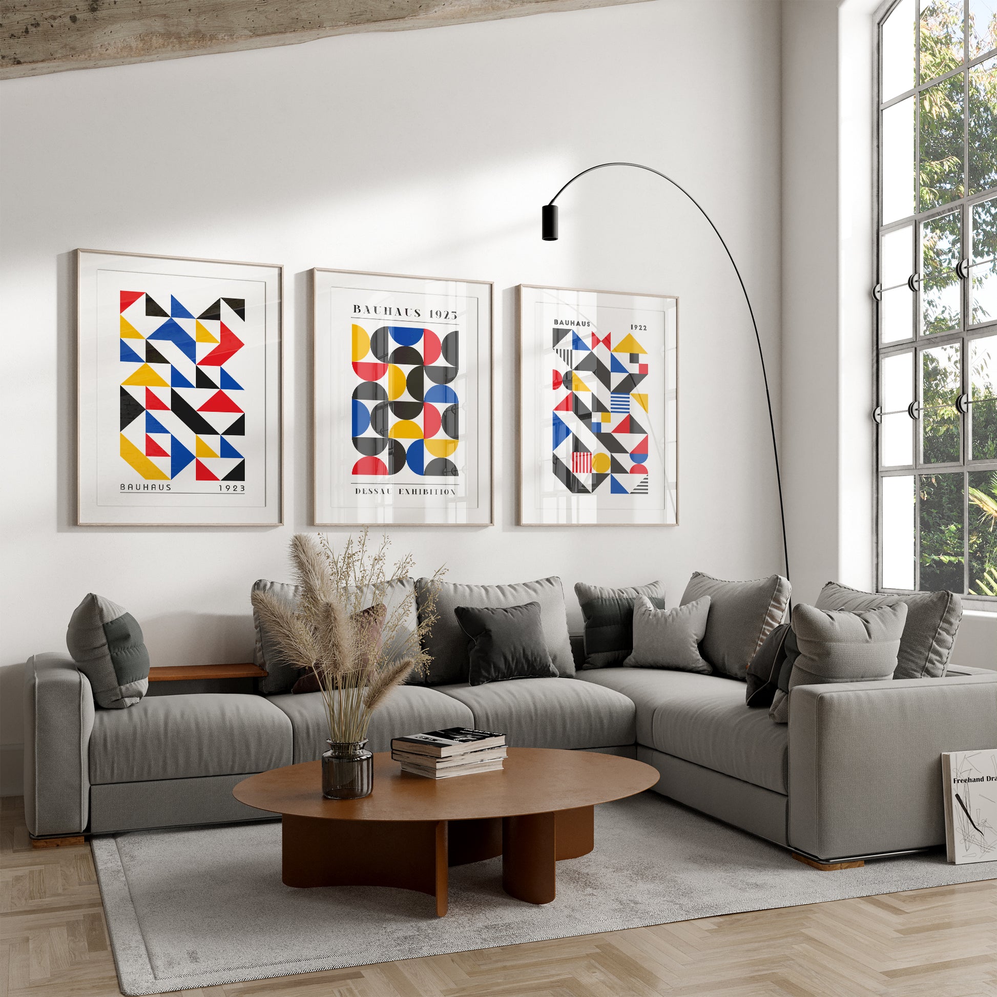 Bauhaus Retro Abstract Print | 1923 Exhibition Geometric Wall Art