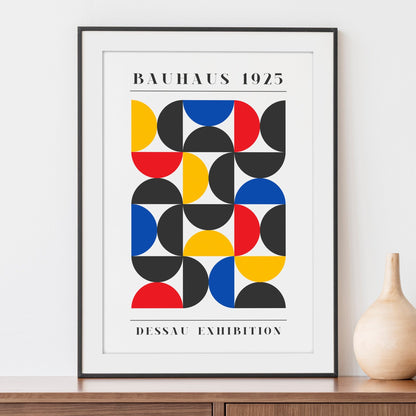 Bauhaus Dessau Abstract Print | Exhibition Retro Wall Art