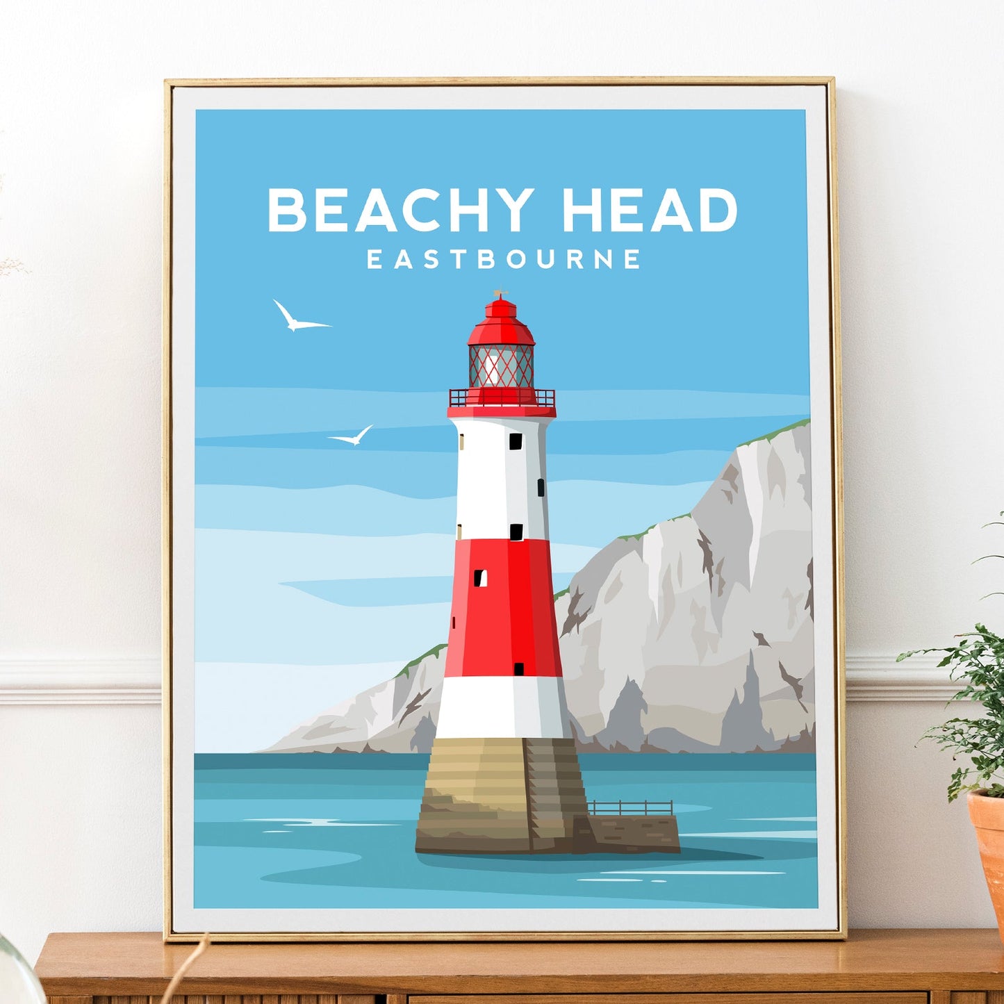 Beachy Head Print | Eastbourne England Travel Wall Art