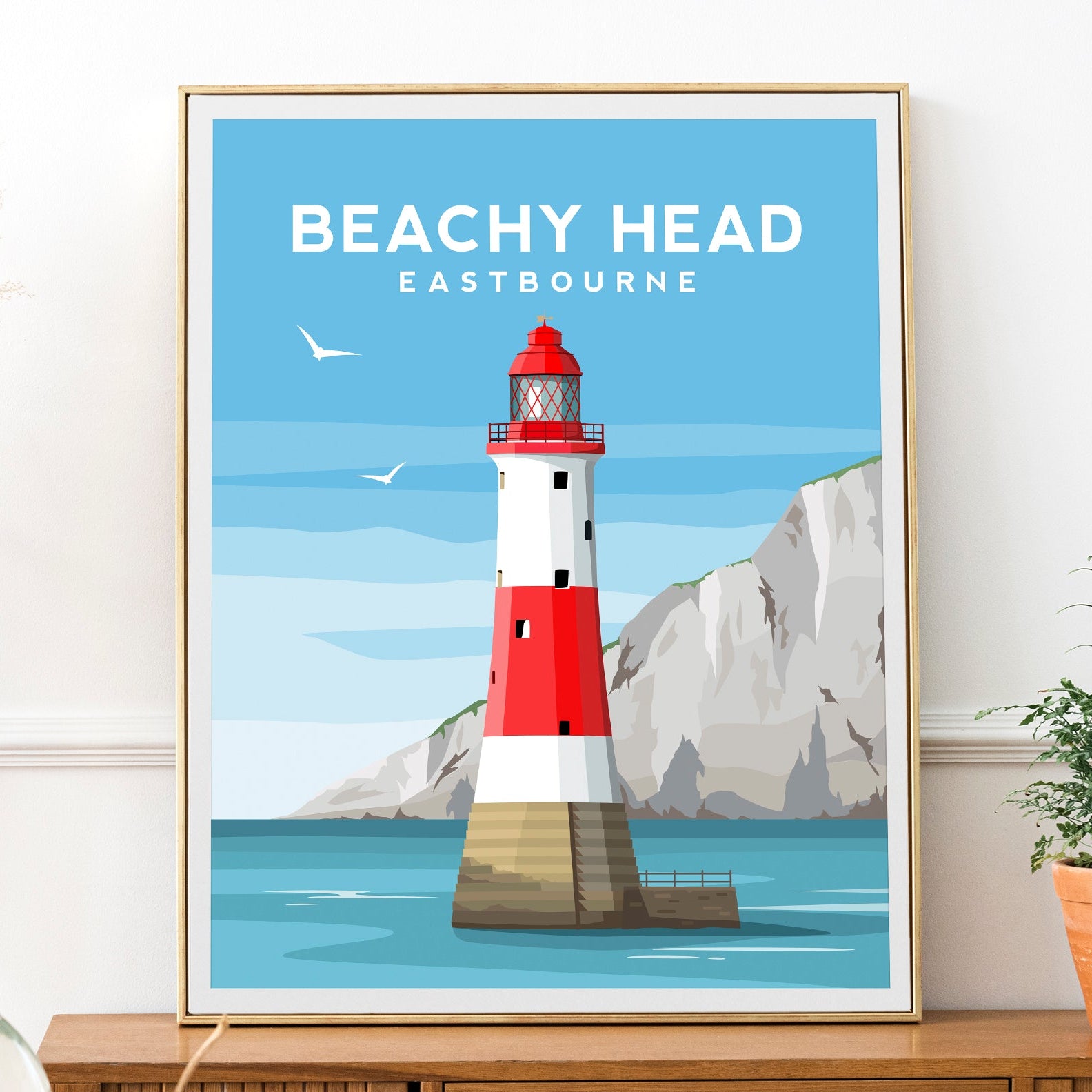 Beachy Head Print | Eastbourne England Travel Wall Art