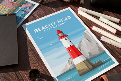 Beachy Head Print | Eastbourne England Travel Wall Art