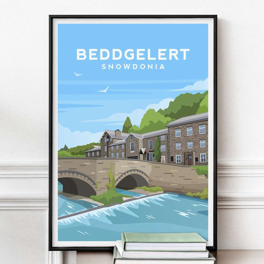 Beddgelert, Snowdonia Wales Travel Print Typelab