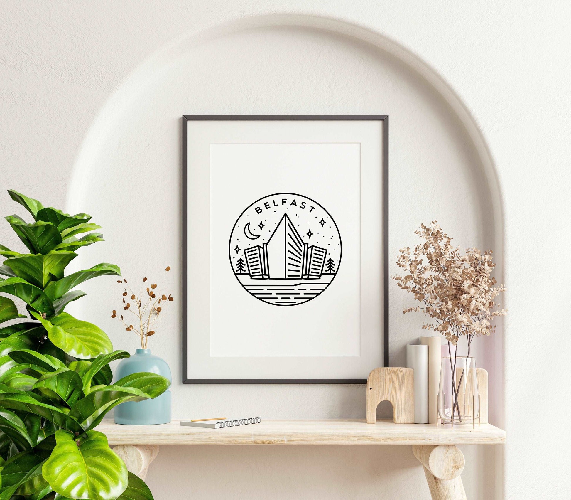 Belfast Titanic, Northern Island Circle Emblem Print Typelab