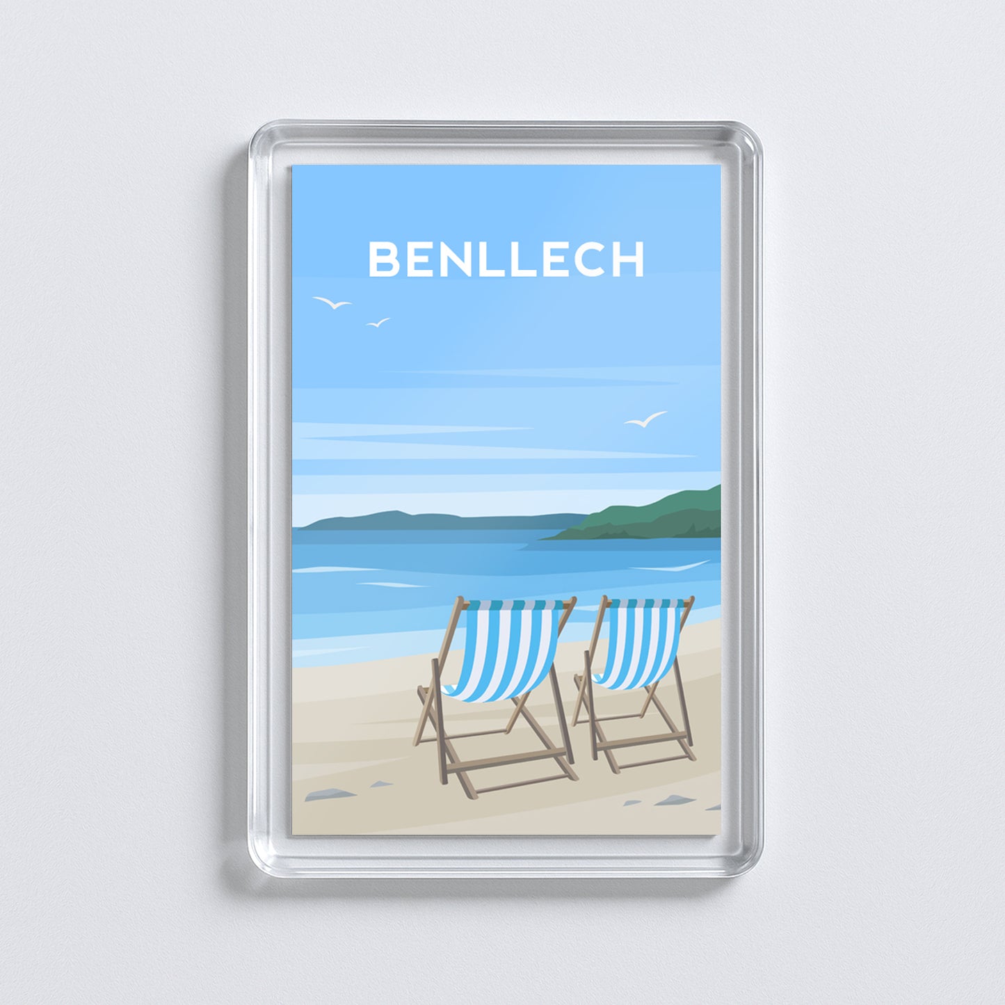 Benllech Anglesey Acrylic Fridge Magnet | Wales Travel Magnet