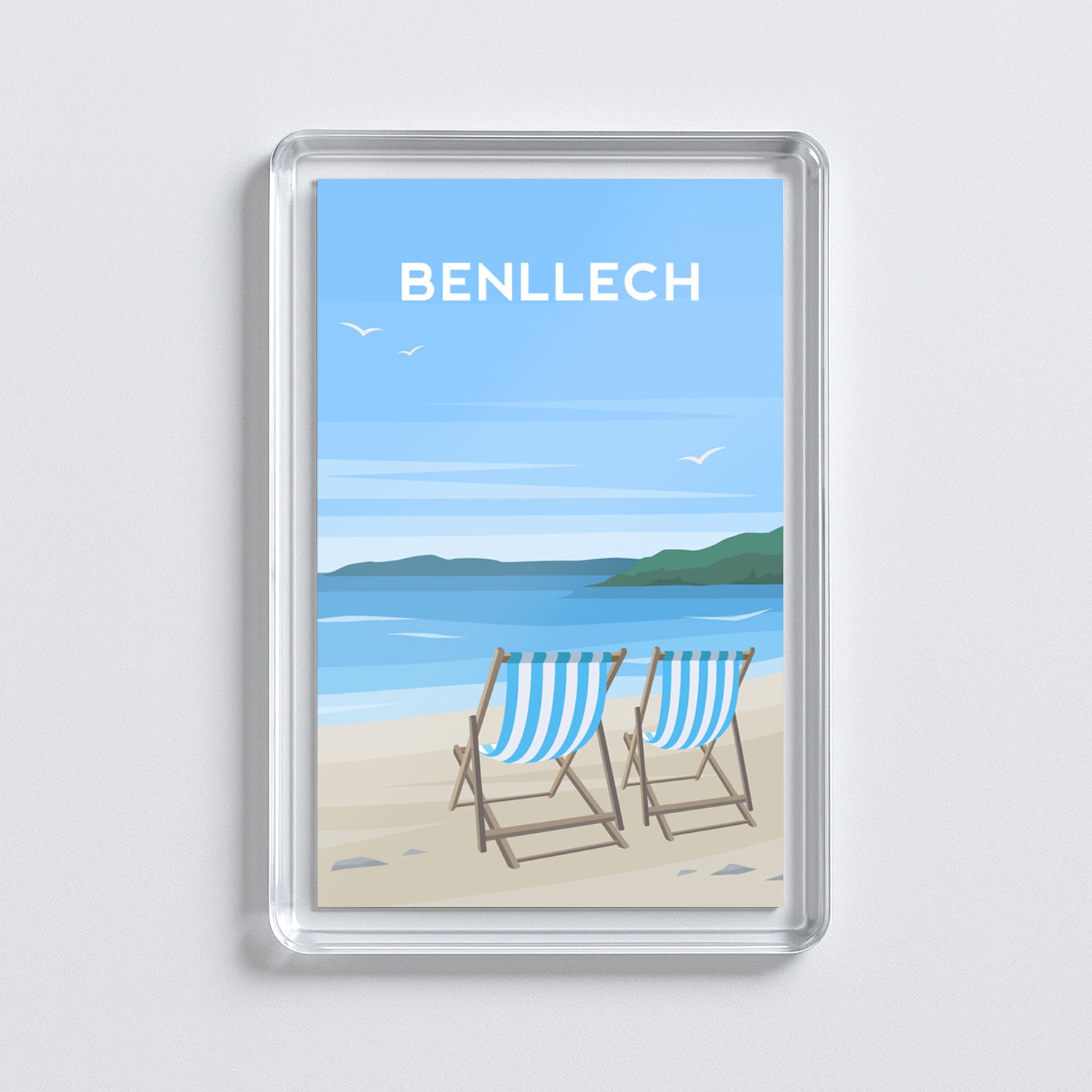 Benllech Anglesey Acrylic Fridge Magnet | Wales Travel Magnet