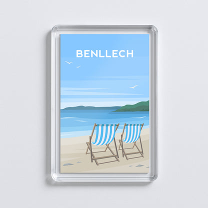 Benllech Anglesey Acrylic Fridge Magnet | Wales Travel Magnet