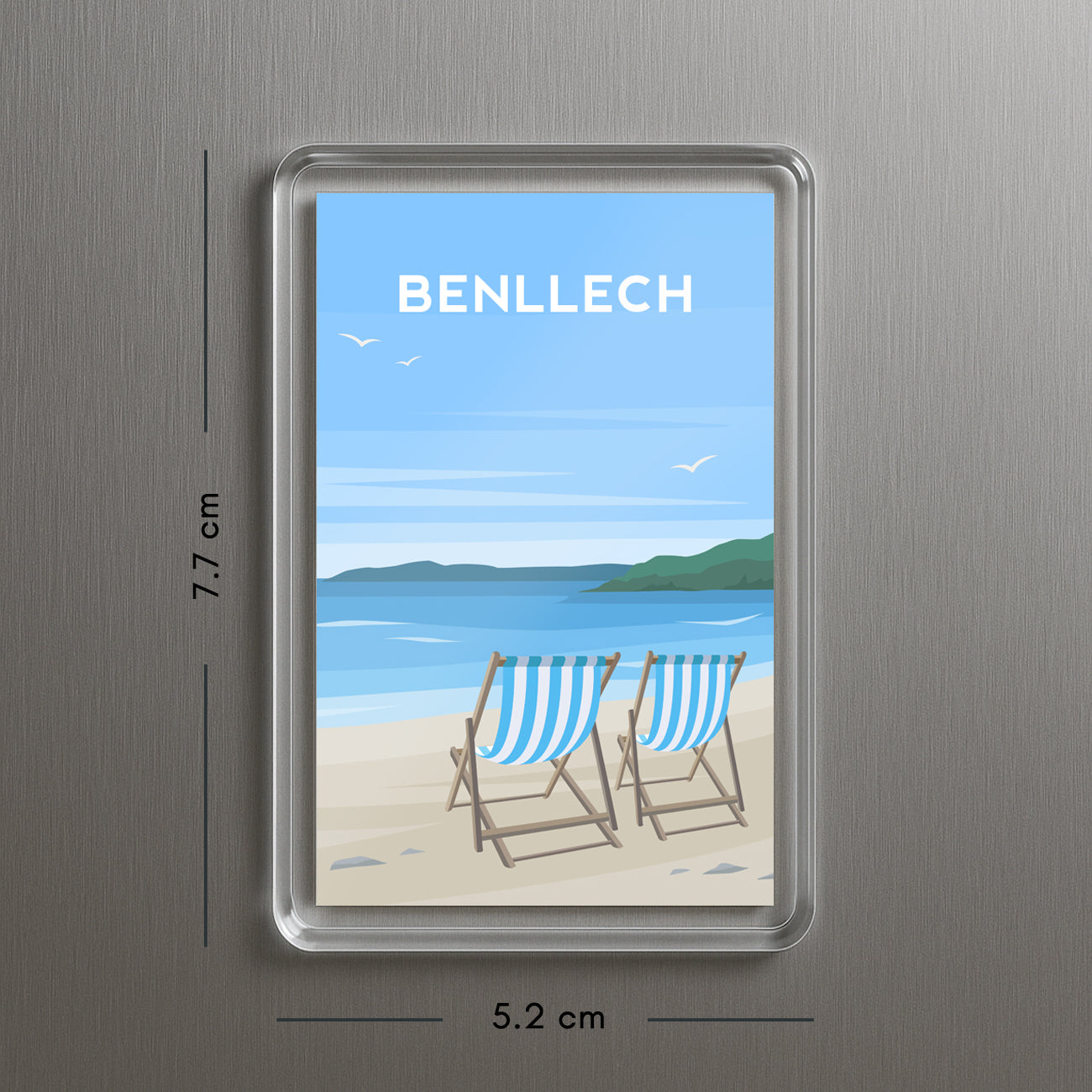 Benllech Anglesey Acrylic Fridge Magnet | Wales Travel Magnet