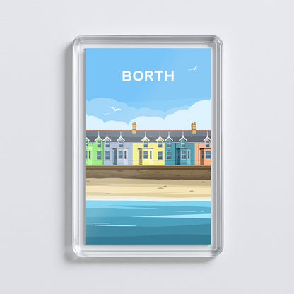 Borth Wales Fridge Magnet | Welsh Souvenir | Ceredigion Travel Gift