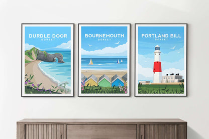 Bournemouth, Dorset England Travel Print Typelab