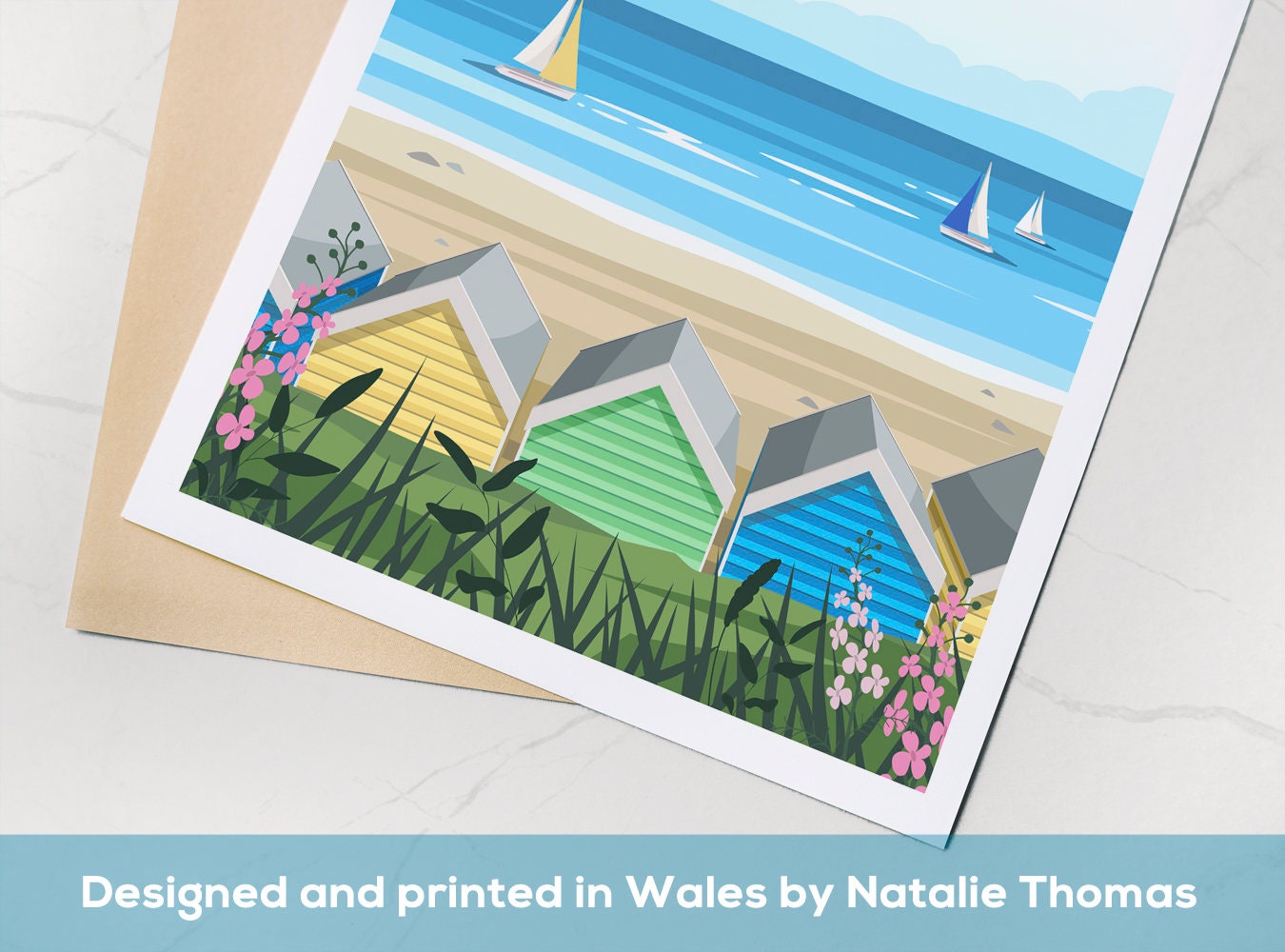 Bournemouth, Dorset England Travel Print Typelab
