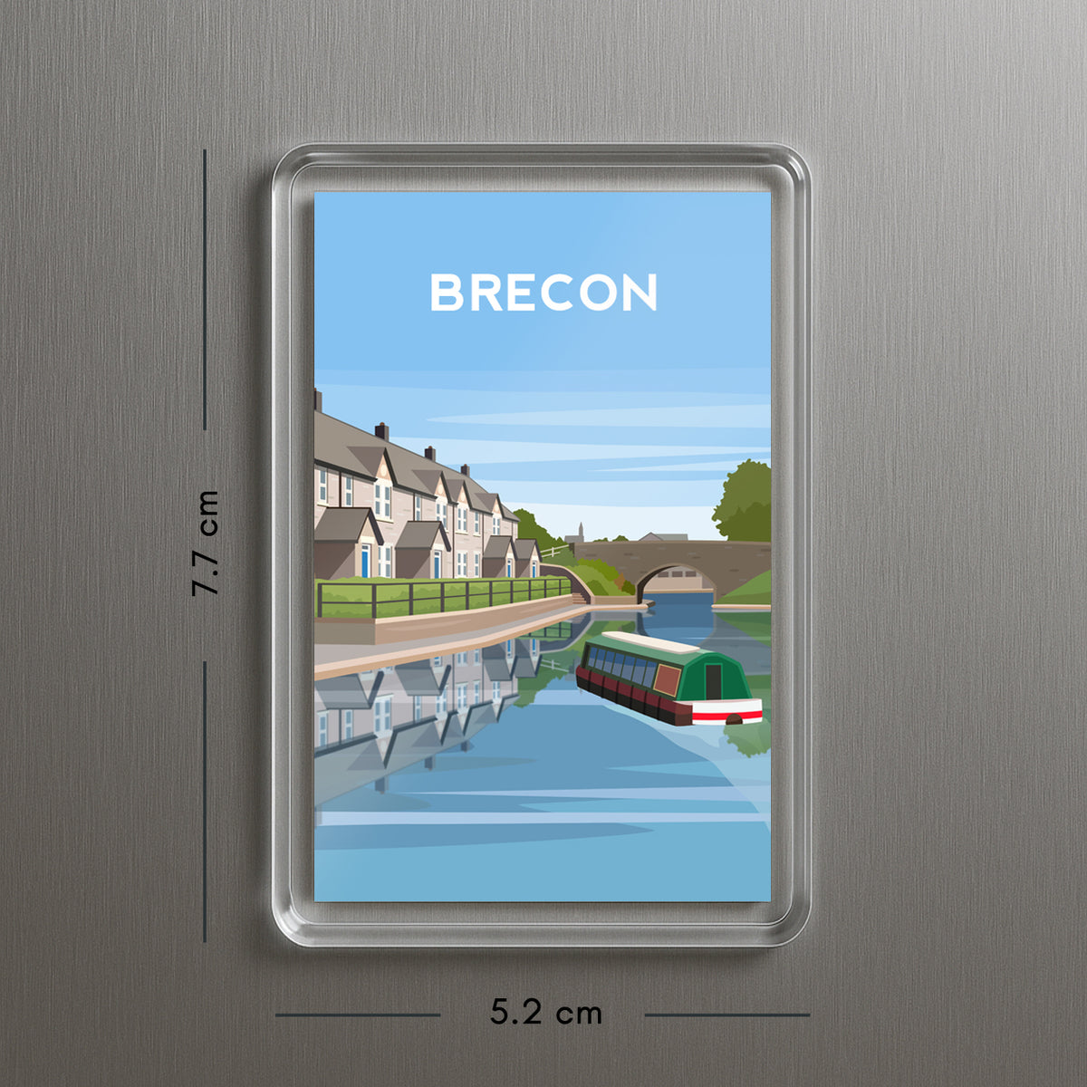 Brecon Wales Fridge Magnet | Welsh Souvenir | Powys Travel Gift