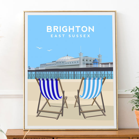Brighton Pier Print | East Sussex England Travel Wall Art