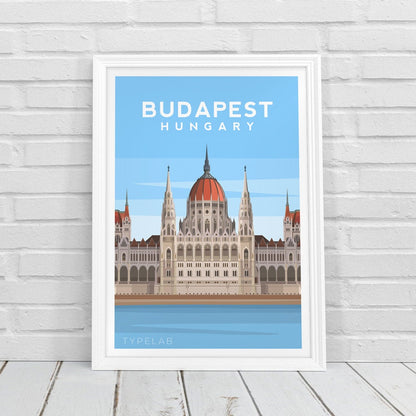 Budapest Parliament, Hungary Travel Print Typelab