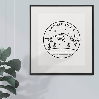 Cadair Idris, Wales Circle Emblem Print Typelab