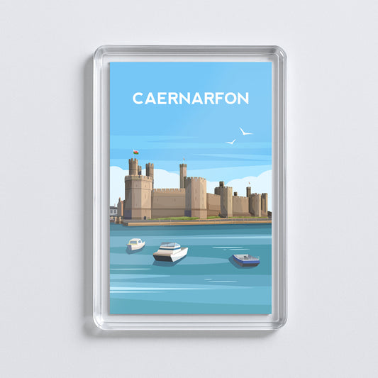 Caernarfon Castle Wales Fridge Magnet | Welsh Souvenir | Gwynedd Travel Gift