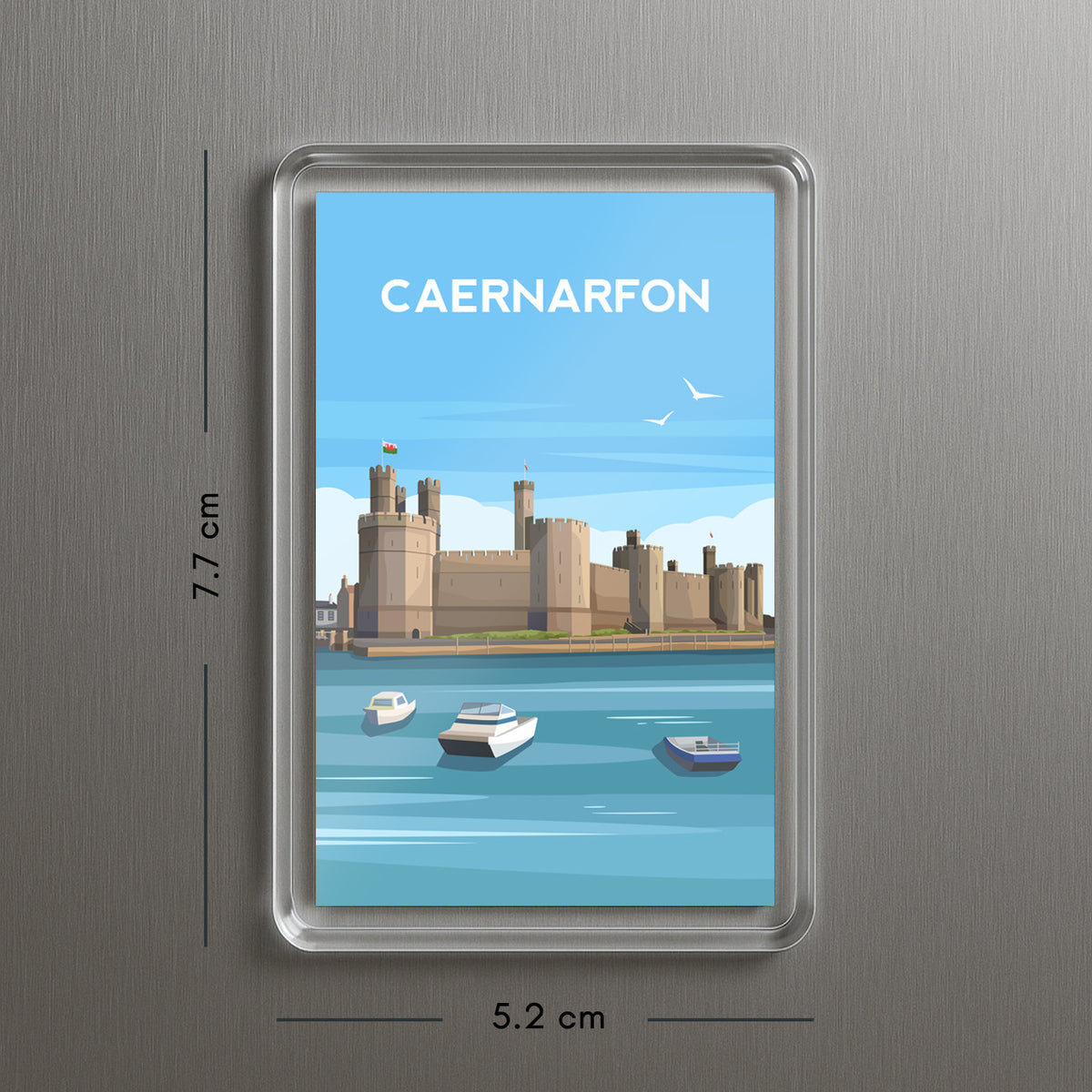 Caernarfon Castle Wales Fridge Magnet | Welsh Souvenir | Gwynedd Travel Gift
