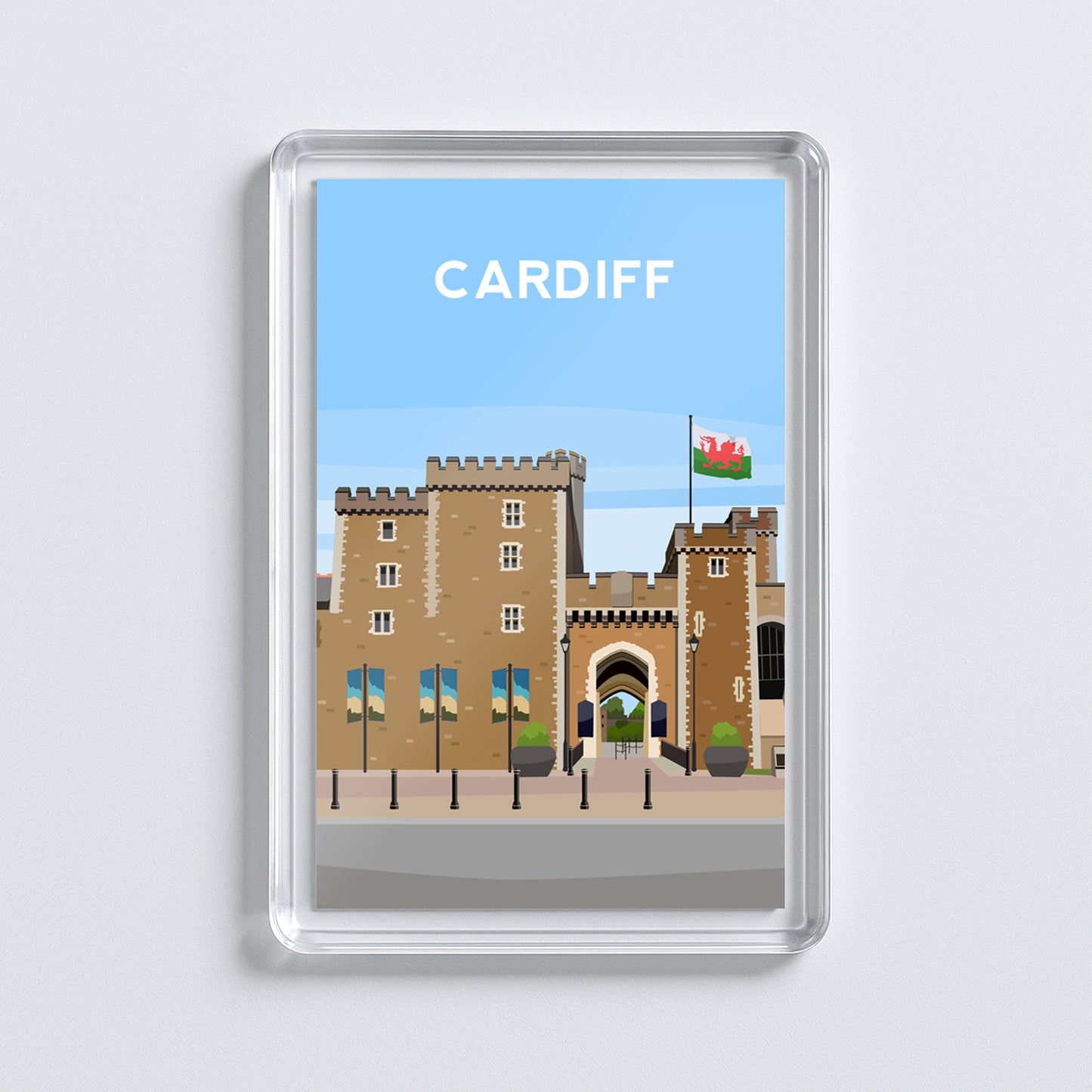 Cardiff Castle Acrylic Fridge Magnet | Wales Travel Magnet