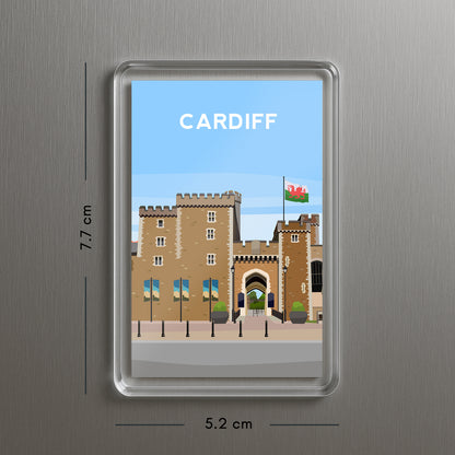 Cardiff Castle Acrylic Fridge Magnet | Wales Travel Magnet